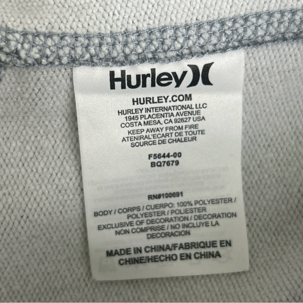 Hurley Shorts Men Sz 2XL Gray Knit Zipper Pockets Pull On - Picture 7 of 8